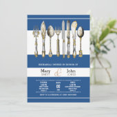 フォーマルな食事の道具夕食のリハーサルのパーティー 招待状 (スタンド正面)