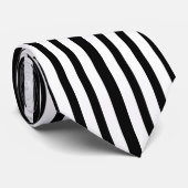 フォーマルな黒く及び白い縦ストライプのタキシード ネクタイ (ロール)