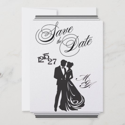 フォーマルな Save the Date を行います 招待状 (正面)