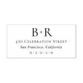 フォーマルイニシャルタイポグラフィと差出人住所 ラバースタンプ (インプリント)