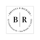 フォーマルイニシャル結婚タイポグラフィ差出人住所 ラバースタンプ (インプリント)