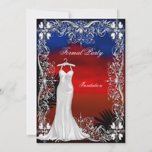 フォーマルイベントパーティの招待状2 招待状 (正面)