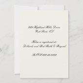 フォーマルウェディングシャワー招待状 招待状 (裏面)