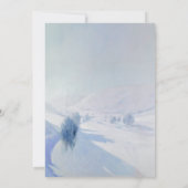 フォーマルエレガントクラシックブルーウィンターウェディング 招待状 (裏面)