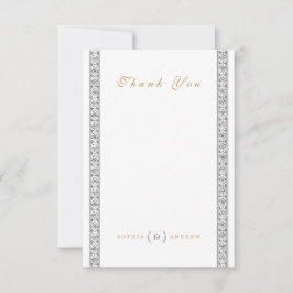 フォーマルエレガントクラシックヴィンテージ感謝していウェディングユー サンキューカード