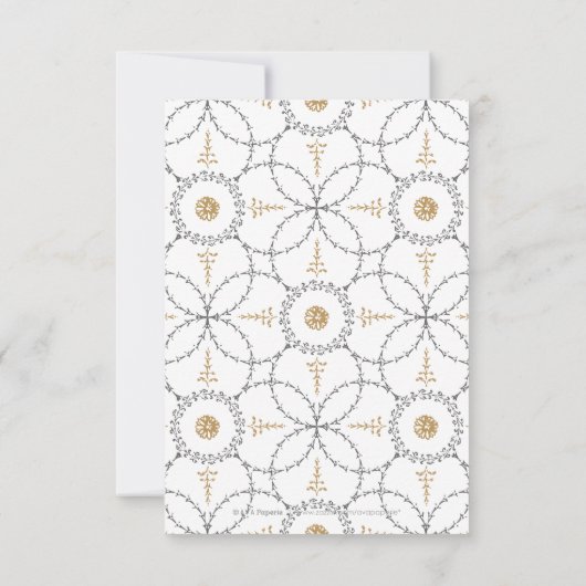 フォーマルエレガントクラシックヴィンテージ感謝していウェディングユー サンキューカード (裏面)