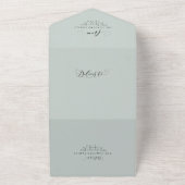 フォーマルエレガントクラシック結婚ズ オールインワン招待状 (外側)