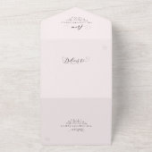 フォーマルエレガントクラシック結婚ズ オールインワン招待状 (外側)