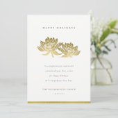 フォーマルエレガントフェイク金ゴールドロータスフローラ シーズンカード (スタンド正面)