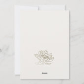フォーマルエレガントフェイク金ゴールドロータスフローラ シーズンカード (裏面)