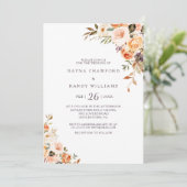 フォーマルエレガント図解入りの、写真付きの結婚フローラ 招待状 (スタンド正面)