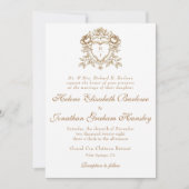 フォーマルエレガント書紋結婚の 招待状 (正面)