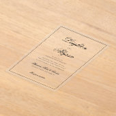 フォーマルエレガント澄ん書オーバーレイ結婚ズ アクリル招待状 (レイダウン)