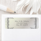 フォーマルエレガント真珠の白ヴィンテージ結婚式 ラベル (インサイチュ)