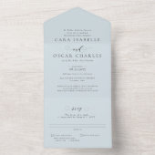 フォーマルエレガント空クラシック結婚ズ オールインワン招待状 (内側)