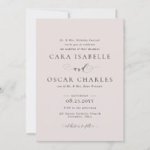 フォーマルエレガント赤面結婚式招待状