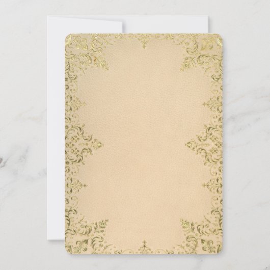 フォーマルエレガント金ゴールド 招待状 (裏面)