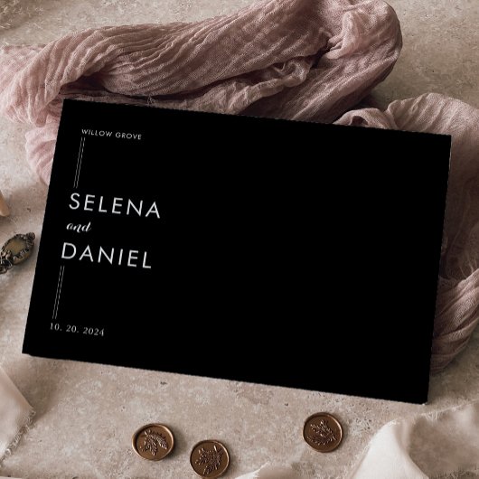 フォーマルエレガント金結婚箔 ゲストブック