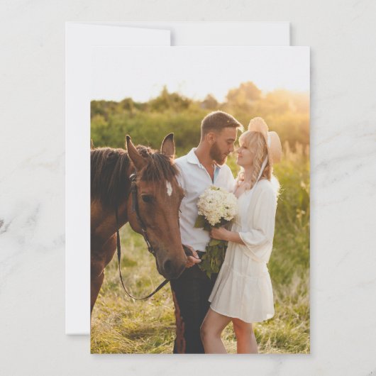 フォーマルエレガントBotanical Monogram結婚の写真 招待状 (裏面)