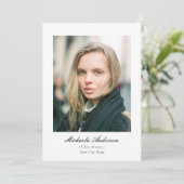 フォーマルクラシックエレガント写真の卒業 案内状 (スタンド正面)