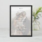 フォーマルクラシックエレガント写真オーバーレイ結婚ズ 招待状 (スタンド正面)