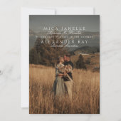 フォーマルクラシックエレガント名フォトQRコード セーブザデート (正面)