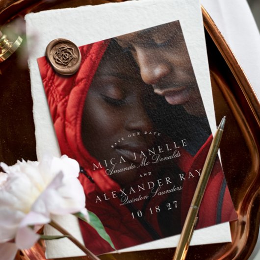 フォーマルクラシックエレガント書の写真 セーブザデート