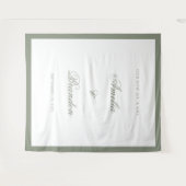 フォーマルクラシックサージュ縁どグリ結婚ンの背景 タペストリー (正面(横))