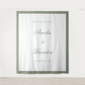 フォーマルクラシックサージュ縁どグリ結婚ンの背景 タペストリー (正面)