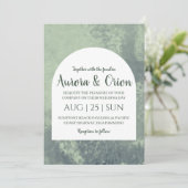 フォーマルクラシックセージ緑結婚式招待状 招待状 (スタンド正面)