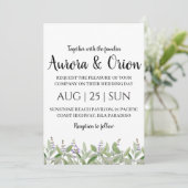 フォーマルクラシックセージ緑結婚式招待状 招待状 (スタンド正面)