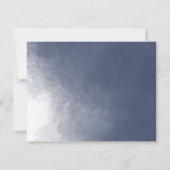 フォーマルクラシックネイビーブルースモーク空白の サンキューカード (裏面)