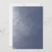 フォーマルクラシックネイビーブルースモーク60誕生日 招待状 (裏面)