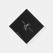 フォーマルクラシックパーソナライズされた記念ま結婚たは スタンダードカクテルナプキン (角)