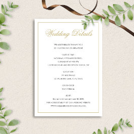 フォーマルクラシックブラック&金ゴールド縁どズ結婚詳細 エンクロージャーカード