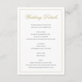 フォーマルクラシックブラック&金ゴールド縁どズ結婚詳細 エンクロージャーカード (正面)