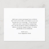 フォーマルクラシック予算結婚サンキューカード (裏面)