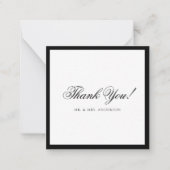 フォーマルクラシック白黒結婚ありがとう ノートカード (正面)
