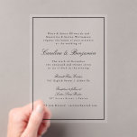フォーマルクラシック縁どScript Elegant Wedding RSVP アクリル招待状<br><div class="desc">タイムレスで結婚洗練された文房具テーマを補完する「フォーマルクラシックScript Elegant Wedding RSVP Acrylic招待状」で縁ど結婚、お客様のを高めることができます。複雑なクラシックとス縁どクリッエレガントクタイポグラフィ、およびアお洒落クリルデザインを備えたRSVPカードは、洗練とクラスを醸し出している。結婚式にフォーマル最適なRSVP伝統的招待状は、詳細に対する関心を示しながら、ゲストからの回答を収集する豪華な方法を提供する。クラシックのエレガンスと洗練さを融合させたいカップルに最適モダンな、これらのアクリル製RSVPカードは素晴らしあなたのスイートに追加結婚されている。</div>