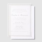 フォーマルクラシック縁どScript Elegant Wedding RSVP ベラム紙招待状 (オフセット)