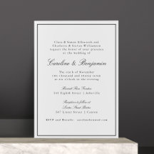 フォーマルクラシック縁どScript Elegant Wedding RSVP