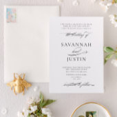 フォーマルクラシック黒と白結婚の 招待状