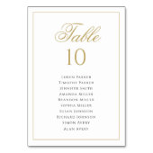 フォーマルクラシック黒と金ゴールド結婚の座席表 テーブルナンバー (正面)