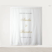 フォーマルクラシック黒と金ゴールド結婚の背景 タペストリー (正面)