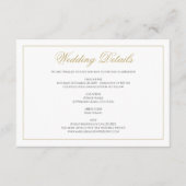 フォーマルクラシック黒と金ゴールド結婚の詳細 エンクロージャーカード (正面)