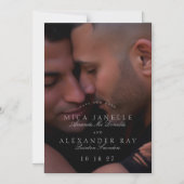 フォーマルクラシックLight Gray Photo Save The Date マグネット招待状 (正面)