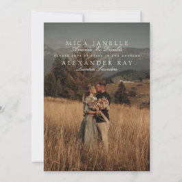 フォーマルクラシックSage Green Names写真QRコード セーブザデート