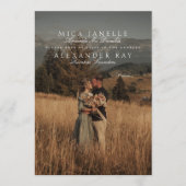 フォーマルクラシックSage Green Names写真QRコード セーブザデート (正面)