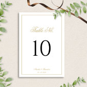 フォーマルクラシックScript Black and金ゴールド結婚s テーブルナンバー