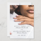 フォーマルクラシックTuxedo黒写真Save The Date マグネット招待状 (正面)